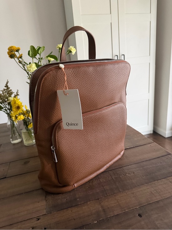 Quince Handbags - Quince Brown Leather Backpack NWOT